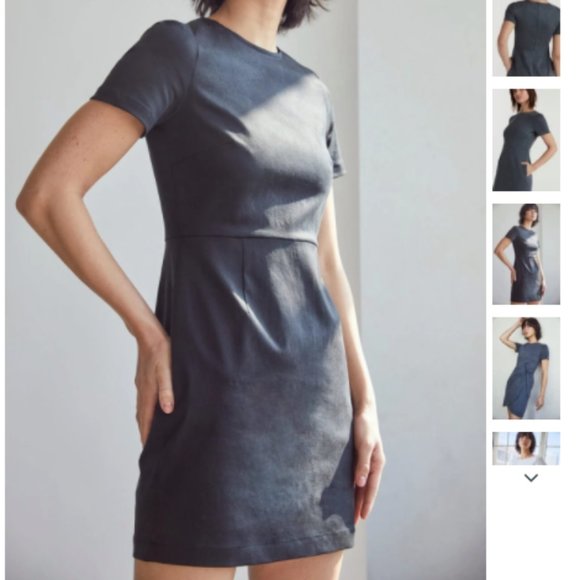 VETTA | The Two Piece Sheath Dress in Slate Blue - Picture 3 of 6